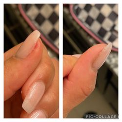 iNails and Spa - They filed one side but not the other on most of my nails- inconsistent coffin shape