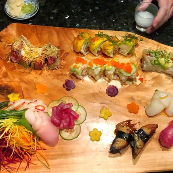 Sakura Asian Bistro - Closer look at the chefs choice sushi boat ($60) - Seafood Near Me - Girdwood, Alaska