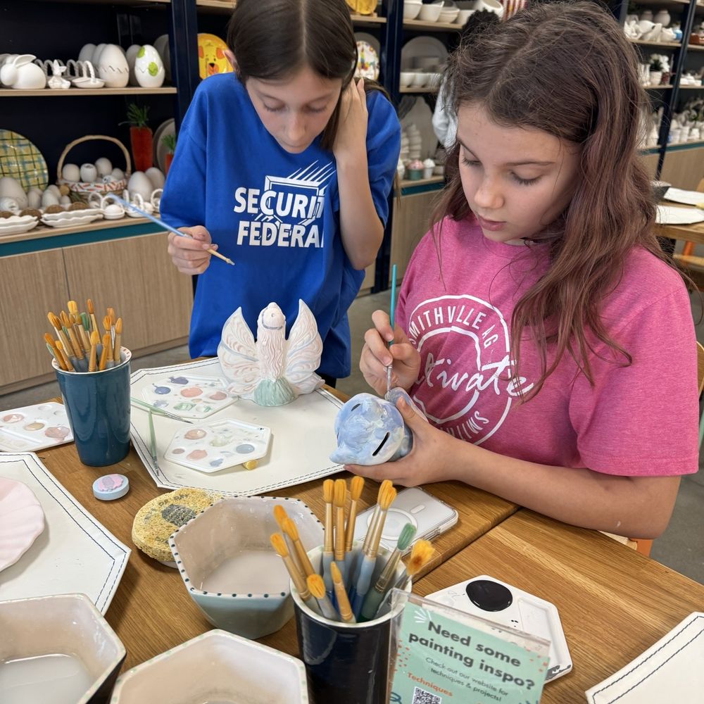 Color Me Mine - Hard at work painting - Kids Activities Near Me - Murfreesboro, Tennessee Color Me Mine - Hard at work painting - Kids Activities Near Me - Murfreesboro, Tennessee