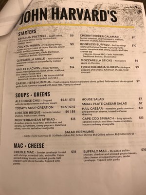 Menu photo 6 John Harvard's Brew House Ellicottville, NY Menu photo 6 John Harvard's Brew House Ellicottville, NY