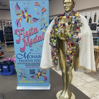Monarch Trophy Studio - Fiesta Medal mannequin - Trophy Shops Near Me - San Antonio, Texas Monarch Trophy Studio - Fiesta Medal mannequin - Trophy Shops Near Me - San Antonio, Texas