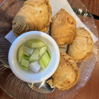 Thai Corner - Worcester - Dense Irregular sized curry puff. - Thai Near Me - Worcester, Massachusetts
