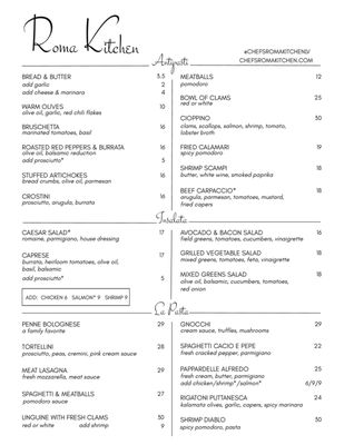 Menu photo 1 Roma Kitchen Las Vegas, NV