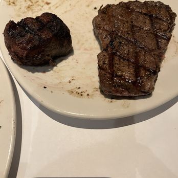 Bonefish Grill - Filet Mignon on the left Sirloin Steak on the right. - Seafood Near Me - Marlton, New Jersey Bonefish Grill - Filet Mignon on the left Sirloin Steak on the right. - Seafood Near Me - Marlton, New Jersey