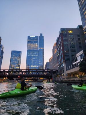 Urban Kayaks on the Chicago River by null