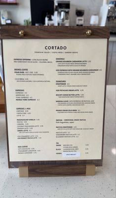 Menu photo 3 Cortado Coffee Garden Grove, CA