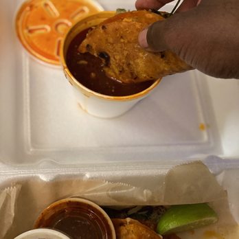 Mr.Birria - The queso taco with carne asada instead of the shredded beef and side order of consume con carne - Tacos Near Me - Santee, California