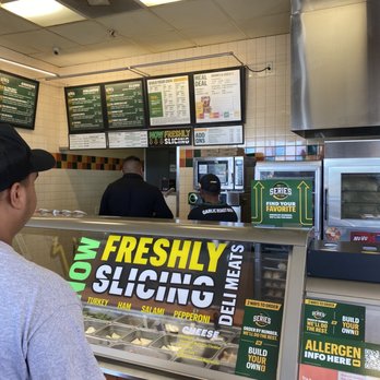 Subway - Sandwich station and new menu, and meats being freshly sliced when i walked in, im amazed. - Sandwiches Near Me - Highland, California Subway - Sandwich station and new menu, and meats being freshly sliced when i walked in, im amazed. - Sandwiches Near Me - Highland, California
