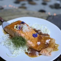 Michi's Catering - Miso-honey glazed salmon