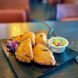 Curry puffs - love these! (2 chicken & 2 veggie)