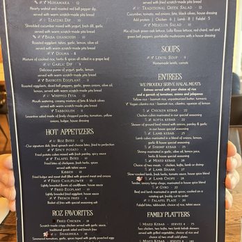 Roz Grill - Menu - Mediterranean Near Me - Charlotte, North Carolina