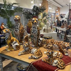 LA Mart - Ceramic Cheetahs handmade In Italy by INTRADA ITALY, LA MART showroom 800.