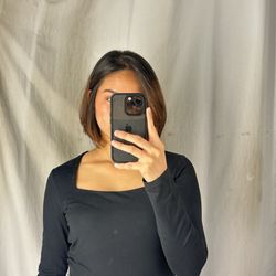 Bob cut with subtle face framing bangs