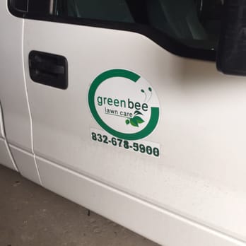 Green Bee Lawn Care - Truck at my house at time of service deacal - Lawn Services Near Me - Houston, Texas Green Bee Lawn Care - Truck at my house at time of service deacal - Lawn Services Near Me - Houston, Texas