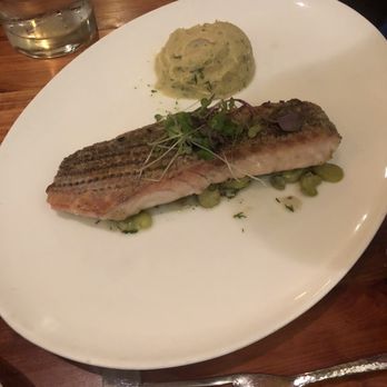 Passionfish - Special for the evening: grilled sea bass with bean purée. - Seafood Near Me - Pacific Grove, California Passionfish - Special for the evening: grilled sea bass with bean purée. - Seafood Near Me - Pacific Grove, California