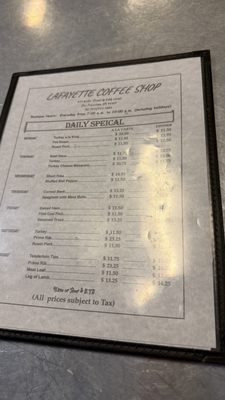 Menu photo 1 Lafayette Coffee Shop San Francisco, CA Menu photo 1 Lafayette Coffee Shop San Francisco, CA