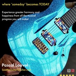 Seattle Guitar Teacher - Guitar Lessons Seattle - Lessons slots are going fast. Don't miss out your chance! Pascal Louvel SeattleGuitarTeacherCom