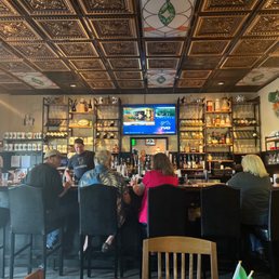 Bar area, watching the horse races. Bar area, watching the horse races.