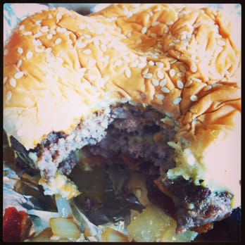 Five Guys - Bacon cheeseburger with grilled onions and grilled mushrooms and hot sauce - Burgers Near Me - Lakewood, Washington Five Guys - Bacon cheeseburger with grilled onions and grilled mushrooms and hot sauce - Burgers Near Me - Lakewood, Washington