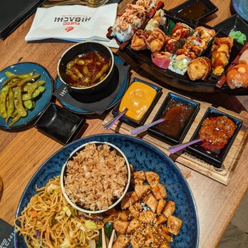 Fuego Hibachi - Sushi sampler, spicy edamame and chicken hibachi...Yum! - Sushi Bars Near Me - Riverside, California Fuego Hibachi - Sushi sampler, spicy edamame and chicken hibachi...Yum! - Sushi Bars Near Me - Riverside, California