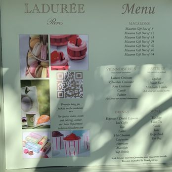 Ladurée Glendale - Menu board - Desserts Near Me - Glendale, California