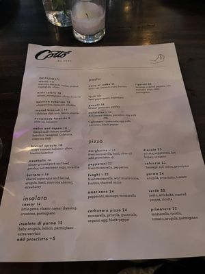 Menu photo 5 Cotto Belltown Seattle, WA