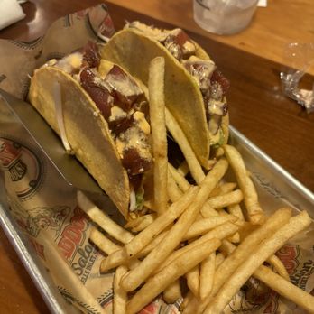 The Claw House - Tuna Poke Tacos- a little heat, but not super spicy - Seafood Near Me - Murrells Inlet, South Carolina