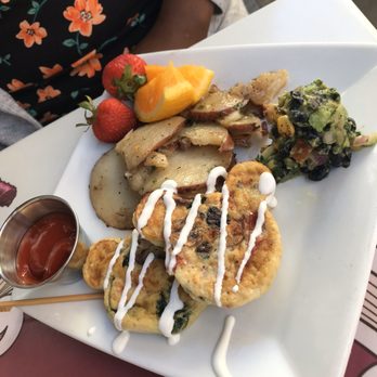 Carnation Cafe - Spinach and egg white frittata. Mickey shaped--precious. - American Near Me - Anaheim, California Carnation Cafe - Spinach and egg white frittata. Mickey shaped--precious. - American Near Me - Anaheim, California