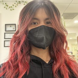 Hair cut with beachy waves - Color was done 6 months by Jessica and I still love it! Hair cut with beachy waves - Color was done 6 months by Jessica and I still love it!