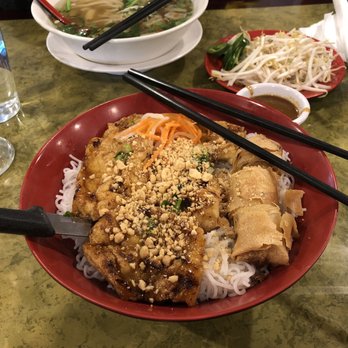 Vietnam One - Tofu vermicelli with vegetarian spring roll - Vietnamese Near Me - Richmond, Virginia Vietnam One - Tofu vermicelli with vegetarian spring roll - Vietnamese Near Me - Richmond, Virginia