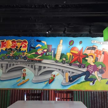 Kesos Tacos - Mural- "Play your bongos naked til cops come." - Tacos Near Me - Austin, Texas Kesos Tacos - Mural- "Play your bongos naked til cops come." - Tacos Near Me - Austin, Texas