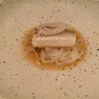 Quay Restaurant - Steamed whiting, sea scallop, ribboned squid. Bland. What citrus? Beautifully cut piece of fish, only nice thing I can say about the course. - Modern Australian Near Me - Sydney, NSW Quay Restaurant - Steamed whiting, sea scallop, ribboned squid. Bland. What citrus? Beautifully cut piece of fish, only nice thing I can say about the course. - Modern Australian Near Me - Sydney, NSW