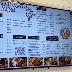 El Buen Gusto - Menu as of 09/2024
