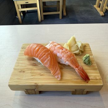 Furusato Sushi - Salmon and shrimp nigiri - Japanese Near Me - Honolulu, Hawaii Furusato Sushi - Salmon and shrimp nigiri - Japanese Near Me - Honolulu, Hawaii