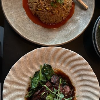 Azumi - HRW 5OZ SKIRT STEAK HRW FRIED rice WITH CHICKEN - Sushi Bars Near Me - Houston, Texas Azumi - HRW 5OZ SKIRT STEAK HRW FRIED rice WITH CHICKEN - Sushi Bars Near Me - Houston, Texas