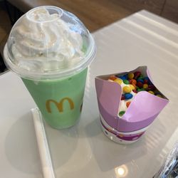 McDonald's - Shamrock shake & mini McFlurry