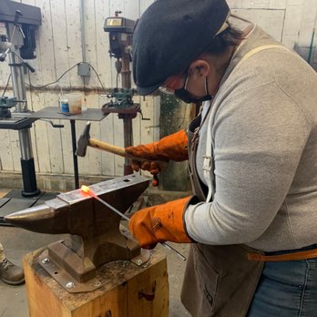Lawless Forge - Hammering away - Art Classes Near Me - Seattle, Washington
