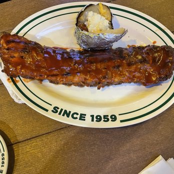 Flanigan's - Hollywood - Baby back ribs, Large, longer than this huge plate - Seafood Near Me - Hollywood, Florida Flanigan's - Hollywood - Baby back ribs, Large, longer than this huge plate - Seafood Near Me - Hollywood, Florida