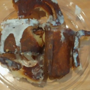 Denver Biscuit Co. - Centennial - Over-cooked bottom and 2 sides of Biscuit Cinnamon Roll - Breakfast & Brunch Near Me - Centennial, Colorado