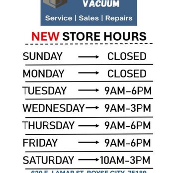 Cornerstone Vacuum - Store Hours!!! - Appliances & Repair Near Me - Royse City, Texas