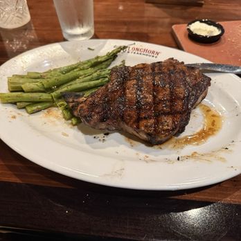 LongHorn Steakhouse - Outlaw Ribeye with Fresh Steamed Asparagus - Steakhouses Near Me - Southaven, Mississippi LongHorn Steakhouse - Outlaw Ribeye with Fresh Steamed Asparagus - Steakhouses Near Me - Southaven, Mississippi