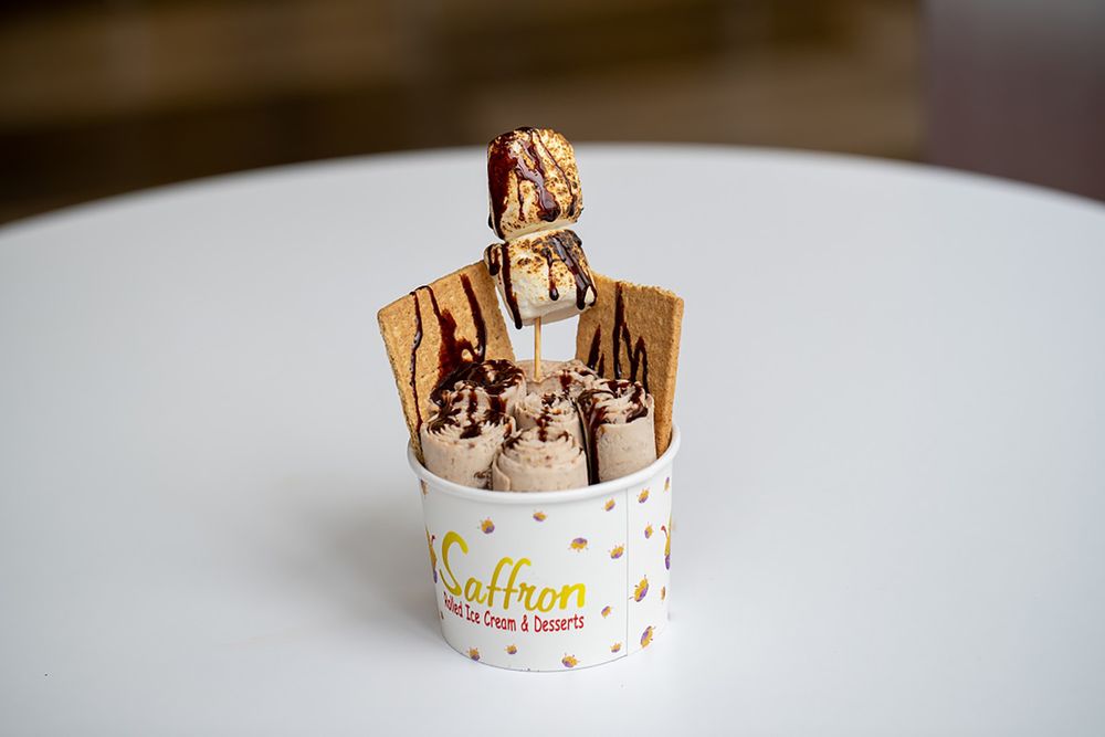 SAFFRON ROLLED ICE CREAM AND DESSERTS Ice Cream & Frozen Yogurt
