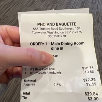Pho & Baguette - Price of food: bahn mi and pad Thai - Vietnamese Near Me - Tumwater, Washington Pho & Baguette - Price of food: bahn mi and pad Thai - Vietnamese Near Me - Tumwater, Washington