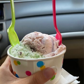 TCBY Martin Luther King Boulevard - Strawberries and cream with mint chocolate chip (small size) - Ice Cream & Frozen Yogurt Near Me - Austin, Texas TCBY Martin Luther King Boulevard - Strawberries and cream with mint chocolate chip (small size) - Ice Cream & Frozen Yogurt Near Me - Austin, Texas