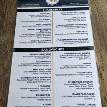 Octopus' Beer Garden - Menu - September 2023 - Beer Gardens Near Me - Mount Clemens, Michigan