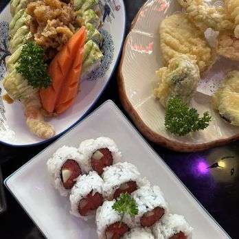 Nipomo Sushi - Spicy tuna roll, Nipomo roll and tempura. - Sushi Bars Near Me - Nipomo, California