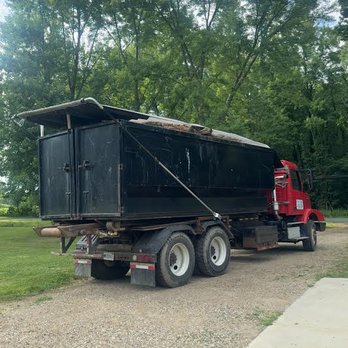 Wolfe Waste Removal - 30 Yard dumpster used to remove an old shed, stumps and brush - Dumpster Rental Near Me - Kalamazoo, Michigan Wolfe Waste Removal - 30 Yard dumpster used to remove an old shed, stumps and brush - Dumpster Rental Near Me - Kalamazoo, Michigan