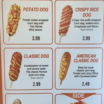 Two Hands Corn Dogs - Outside Menu - Korean Near Me - Torrance, California Two Hands Corn Dogs - Outside Menu - Korean Near Me - Torrance, California