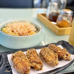 Chicken Wings and Fried Tofu