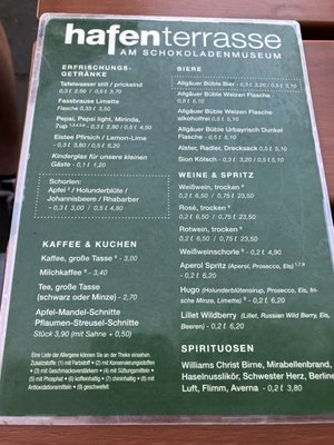 Menu photo 3 Hafenterrasse am Schokoladenmuseum Cologne, NW Menu photo 3 Hafenterrasse am Schokoladenmuseum Cologne, NW